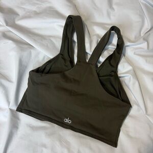 Alo Real Bra Tank Dark Olive